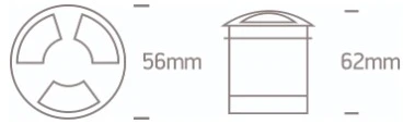 3W LED įleidžiamas į žemę šviestuvas, aliuminio sp., 3000K, IP67, 69015C/AL/W
