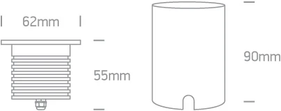 3W LED įleidžiamas į žemę šviestuvas, nerūdijančio plieno sp., 3000K, 69052/W