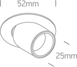 3W LED įleidžiamas pakreipiamas šviestuvas, baltas, 3000K, 11103M/W/W