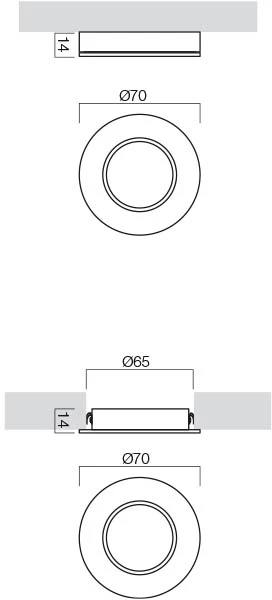 3W LED įleidžiamas/paviršinis šviestuvas MT 142 LED, baltas, 4000K