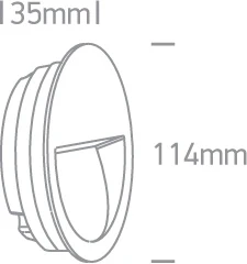 3W LED įleidžiamas sieninis lauko šviestuvas, pilkas, 3000K, 68068/G/W
