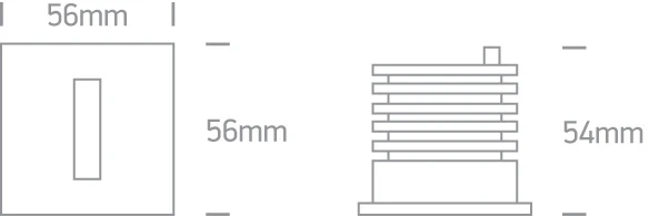 3W LED įleidžiamas sieninis šviestuvas, baltas, 3000K, 68004/W/W