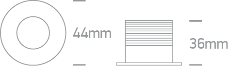 3W LED įleidžiamas šviestuvas, baltas, 3000K, dimeriuojamas, 10103LB/W/W