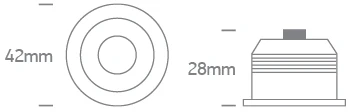 3W LED įleidžiamas šviestuvas, juodas, 3000/3500/4000K, dimeriuojamas, 10103B/B/V