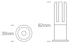 3W LED įleidžiamas šviestuvas, juodas, 3000K, 10103J/B/W