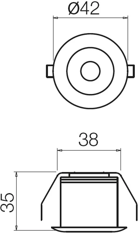 3W LED įleidžiamas šviestuvas MT 124 LED, baltas, 4000K