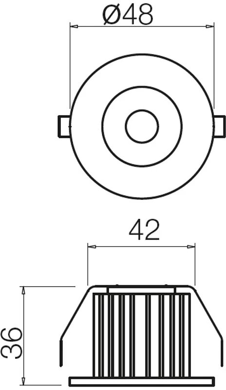 3W LED įleidžiamas šviestuvas MT 126 LED, baltas, 4000K