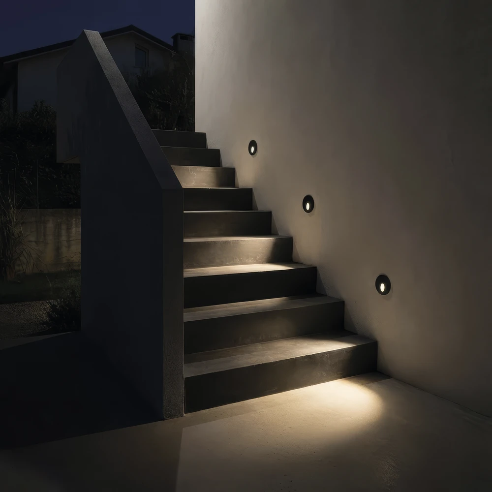 3W LED įleidžiamo montavimo sieninis šviestuvas ORION, antracito sp., 3000K, IP65, E2063001GR
