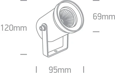 3W LED įsmeigiamas sodo šviestuvas, antracito sp., 3000K, 67196A/AN/W