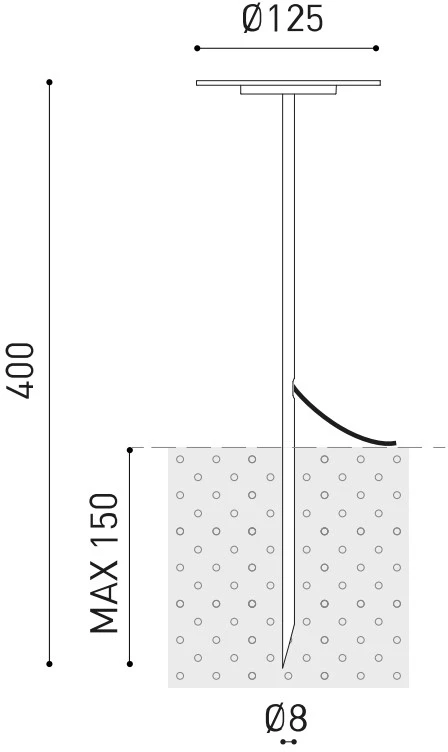 3W LED įsmeigiamas šviestuvas YORU SPIKE, juodas, 2700K, IP65