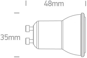 3W LED lemputė, GU10, 3000K, 36°, 7201G/W