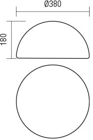 3W LED pastatomas lauko šviestuvas BLOB, baltas, RGB, IP65, tiekiamas su nuotolinio valdymo pulteliu, 90168