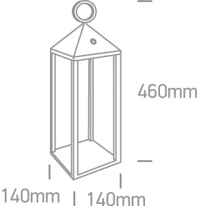 3W LED pastatomas lauko šviestuvas, juodas, 3000K, 67462/B/W