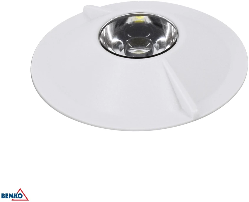 Bemko 3W LED paviršinis avarinis šviestuvas SKALER, baltas, 6000K, IP40, 3h veikimas autonominiu režimu, 50°