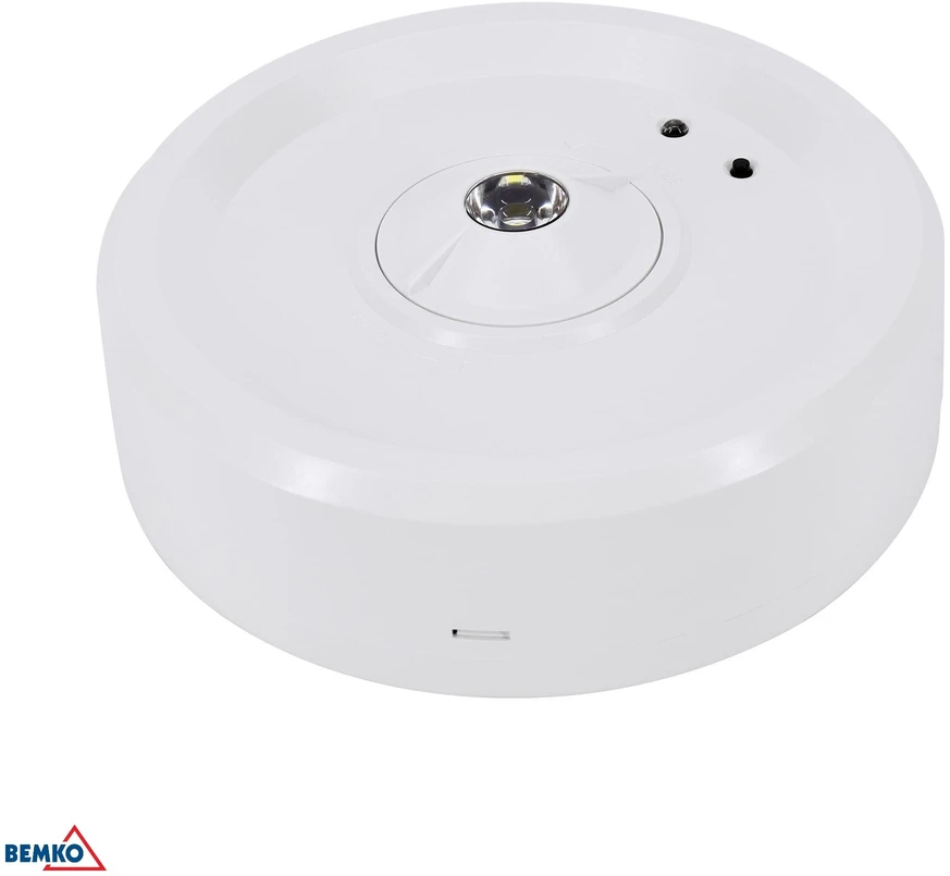 Bemko 3W LED paviršinis avarinis šviestuvas SKALER, baltas, 6000K, IP40, 2h veikimas autonominiu režimu, 50°