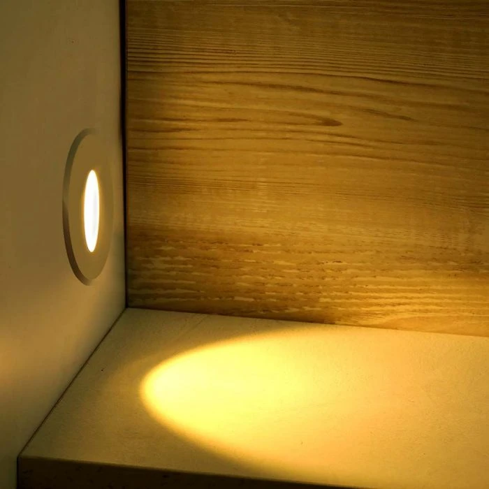 V-tac 3W LED sieninis įleidžiamas šviestuvas, juodos/baltos sp., 3000K