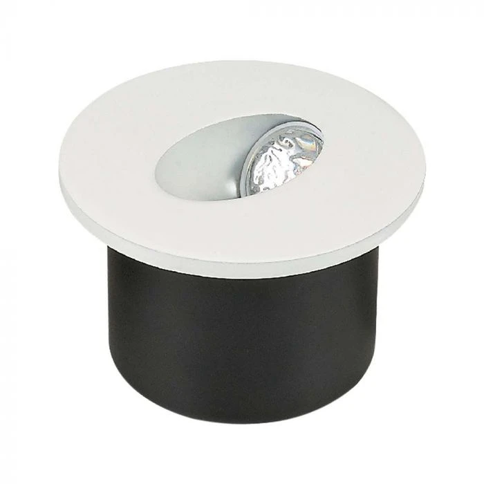 V-tac 3W LED sieninis įleidžiamas šviestuvas, juodos/baltos sp., 3000K