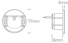 3W LED sieninis įleidžiamas vidaus/lauko šviestuvas, juodas, 2500/2800/3000/3500/4000K, IP65, 68000E/B/V