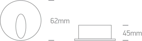 3W LED sieninis šviestuvas, aliuminio sp., 3000K, 68030/AL/W
