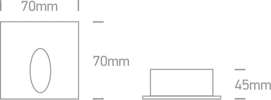 3W LED sieninis šviestuvas, aliuminio sp., 3000K, 68032/AL/W