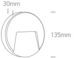 3W LED sieninis šviestuvas, antracito sp., 2700/3300/4000K, IP65, 67414/AN/V
