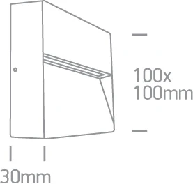 3W LED sieninis šviestuvas, antracito sp., 2200/2700/3000/4000K, IP65, 67359A/AN/V