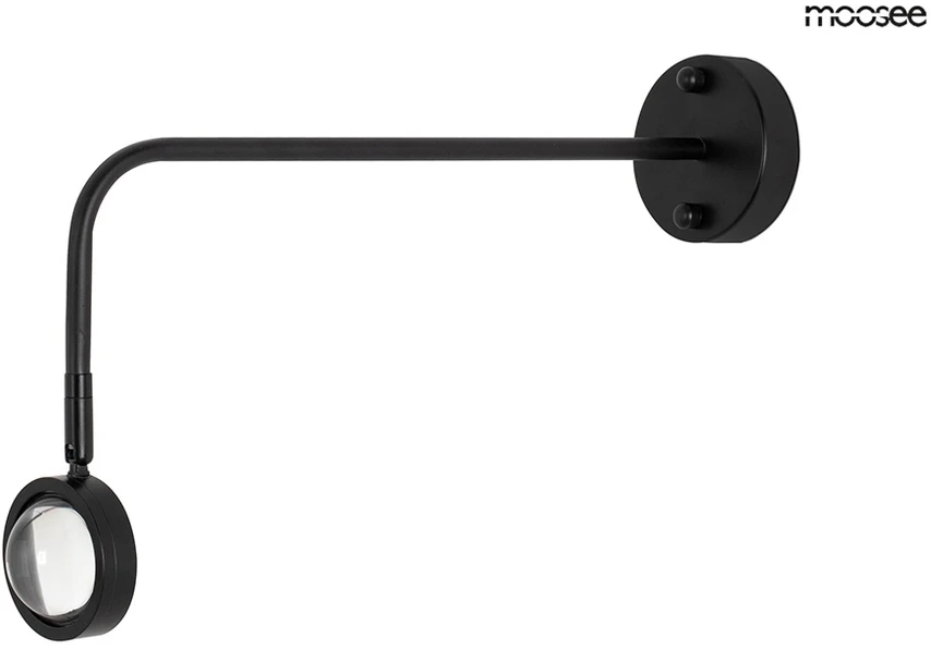 3W LED sieninis šviestuvas AXEL, juodas, 3000K