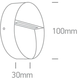 3W LED sieninis šviestuvas, baltas, 2200/2700/3000/4000K, IP65, 67359/W/V