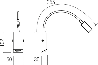 3W LED sieninis šviestuvas HELLO, matinės baltos sp., 3000K, 01-1193