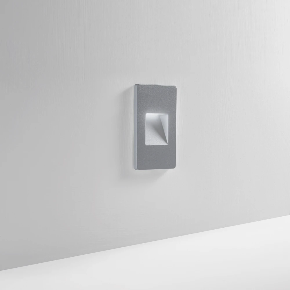 3W LED sieninis šviestuvas laiptų apšvietimui STRATOS, sidabro sp., CCT