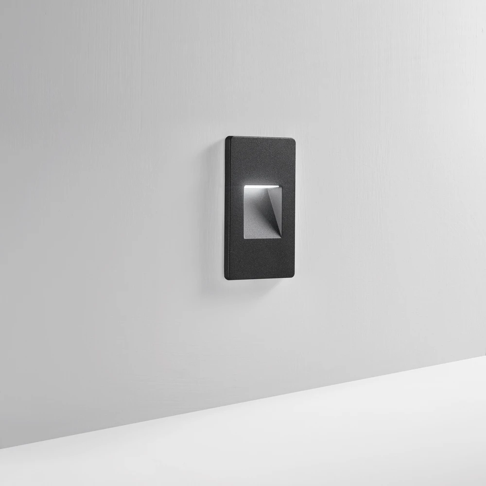 3W LED sieninis šviestuvas laiptų apšvietimui STRATOS, juodas, CCT