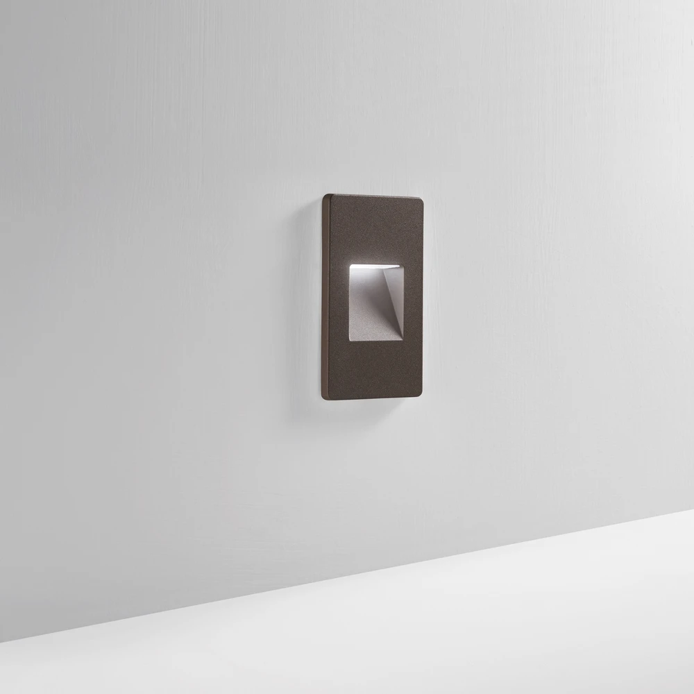 3W LED sieninis šviestuvas laiptų apšvietimui STRATOS, bronzos sp., CCT