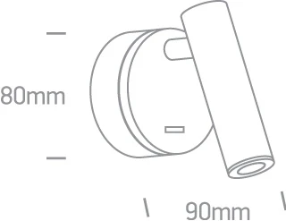 3W LED sieninis šviestuvas- skaitymo lempa, baltas, 3000K, 65738/W/W