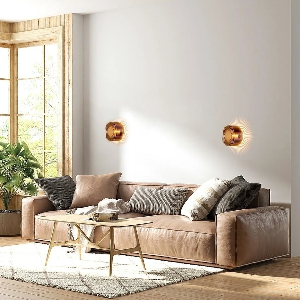 3W LED sieninis šviestuvas SUNNY, aukso sp., 3000K