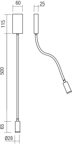 3W LED sieninis šviestuvas WALLIE, matinės baltos sp., 3000K, su USB jungtimi, 01-2754