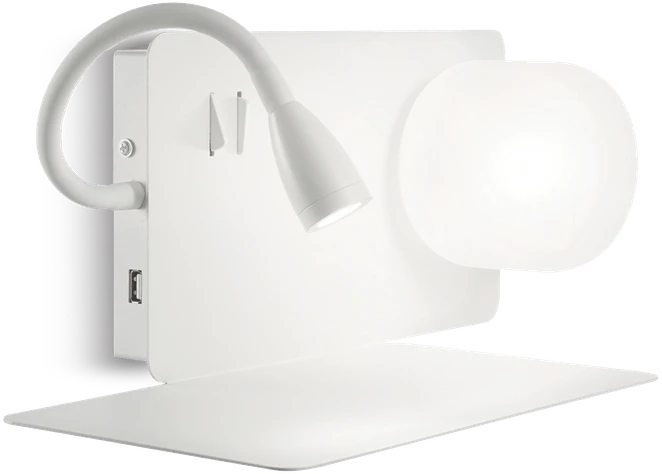 Sieninis šviestuvas Ideal Lux 34W wall lamp with 2 lights LINUS, 3000K, baltas
