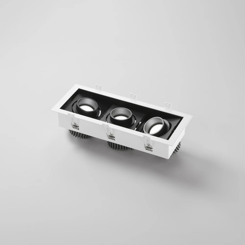 3x10W LED įleidžiamas šviestuvas APOLLO, juodas, 3000K