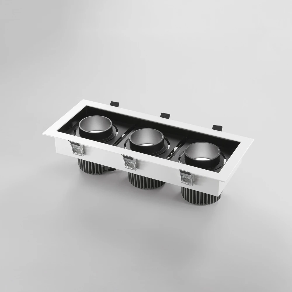3x20W LED įleidžiamas šviestuvas APOLLO, juodas, 3000K