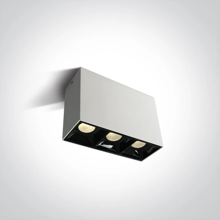 Lubinis šviestuvas 3x7W LED paviršinis šviestuvas, baltas, 3000K, 12307B/W/W