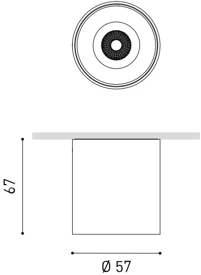 4/6/9W LED paviršinis šviestuvas SHOT LIGHT S, baltos/juodos sp., 3000K