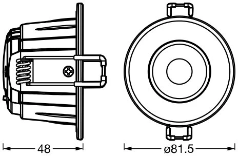 Ledvance 4-6W LED įleidžiamas pakreipiamas šviestuvas COMBO ADJUST, baltas, 2700/3000/4000K, IP65, dimeriuojamas
