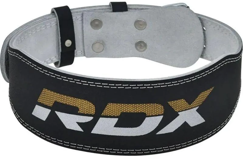 4" AUKsinės odos kultūrizmo diržas treniruotėms - RDX S