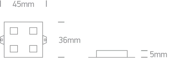 4 x 0,36W LED modulis, mėlyna šviesos sp., 7842/BL
