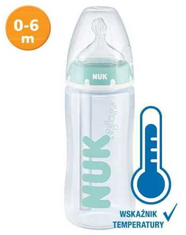 NUK 741148 FC+ buteliukas 300 ml ANTI-COLIC Professional su temperatūros indikatoriumi Silikoninis čiulptukas 0-6 m