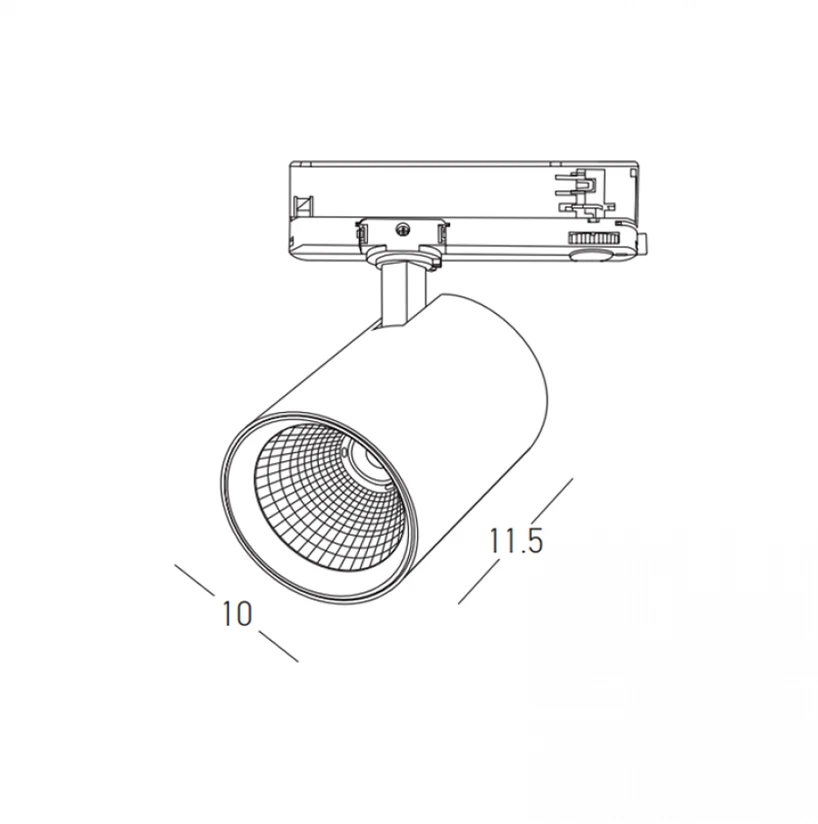 40W LED akcentinis šviestuvas į 3 fazių bėgelius, baltas, 2700/3000/4000K, S234