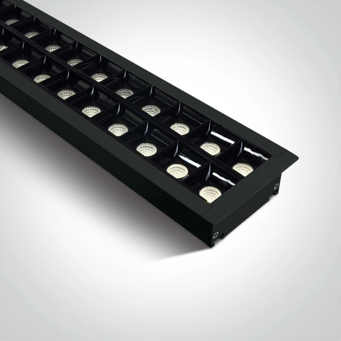 40W LED įleidžiamas linijinis šviestuvas, juodas, 4000K, 38150BR/B/C