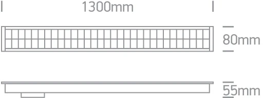 40W LED įleidžiamas linijinis šviestuvas, baltas, 4000K, 38150BR/W/C