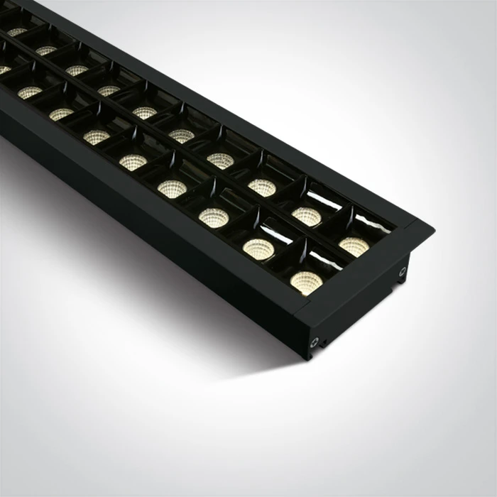 40W LED įleidžiamas linijinis šviestuvas, juodas, 3000K, 38150BR/B/W