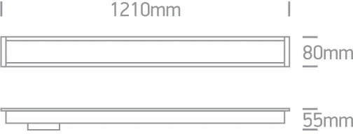 40W LED įleidžiamas linijinis šviestuvas, baltas, 4000K, 38150AR/W/C