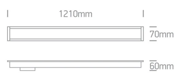 40W LED įleidžiamas linijinis šviestuvas, baltas, 3000K, 38150AR/W/W